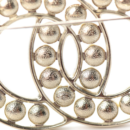 Chanel Pearl CC Brooch Light Gold 4 of 4
