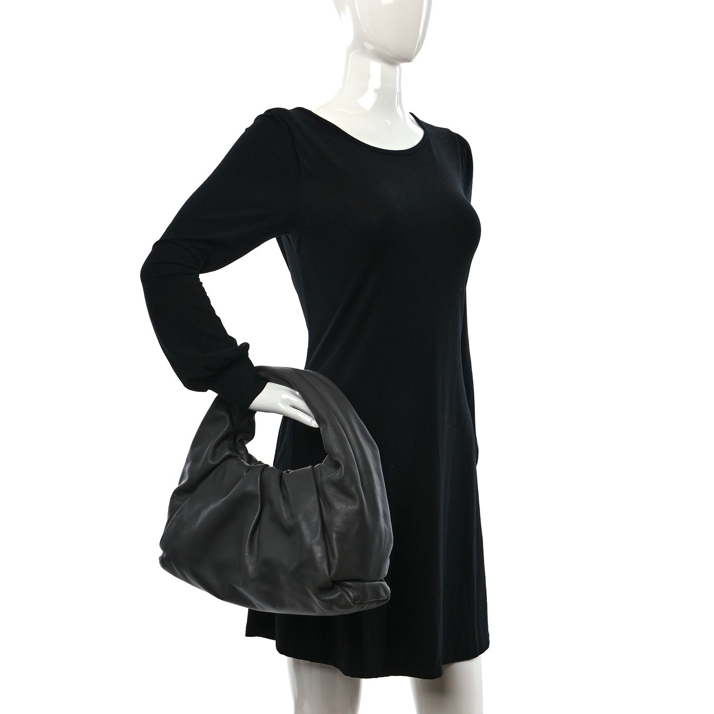 Smooth Butter Calfskin Small The Shoulder Pouch Grey