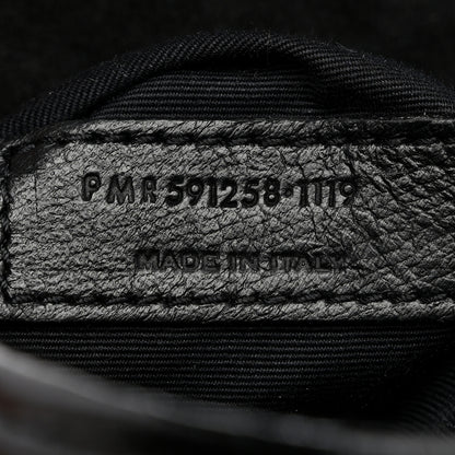 Saint Laurent Crocodile Embossed Lambskin Matelasse Monogram Niki Chain Wallet Black 7 of 10