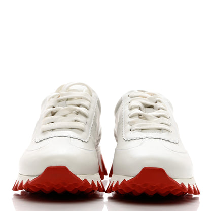 Christian Louboutin Calfskin Neoprene Womens Loubishark Sneakers 40 White 2 of 8