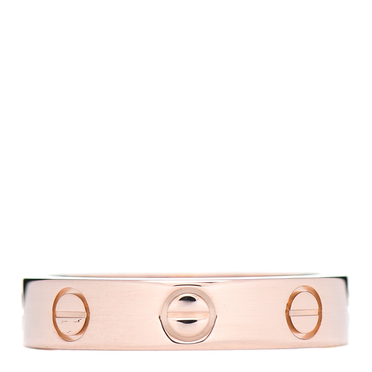 Cartier 18K Pink Gold Diamond 4mm LOVE Wedding Band Ring 48 4.5 3 of 5