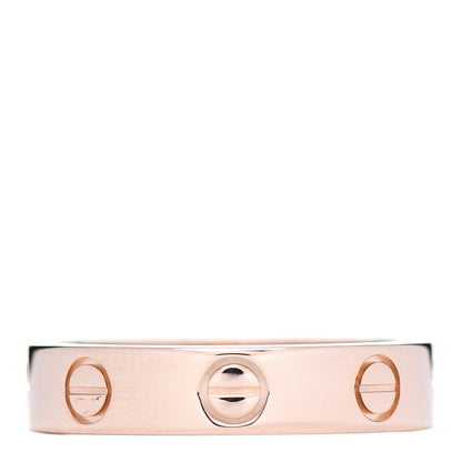 Cartier 18K Pink Gold Diamond 4mm LOVE Wedding Band Ring 48 4.5 3 of 5