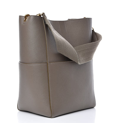 Celine Soft Grained Calfskin Sangle Bucket Bag Taupe 3 of 10