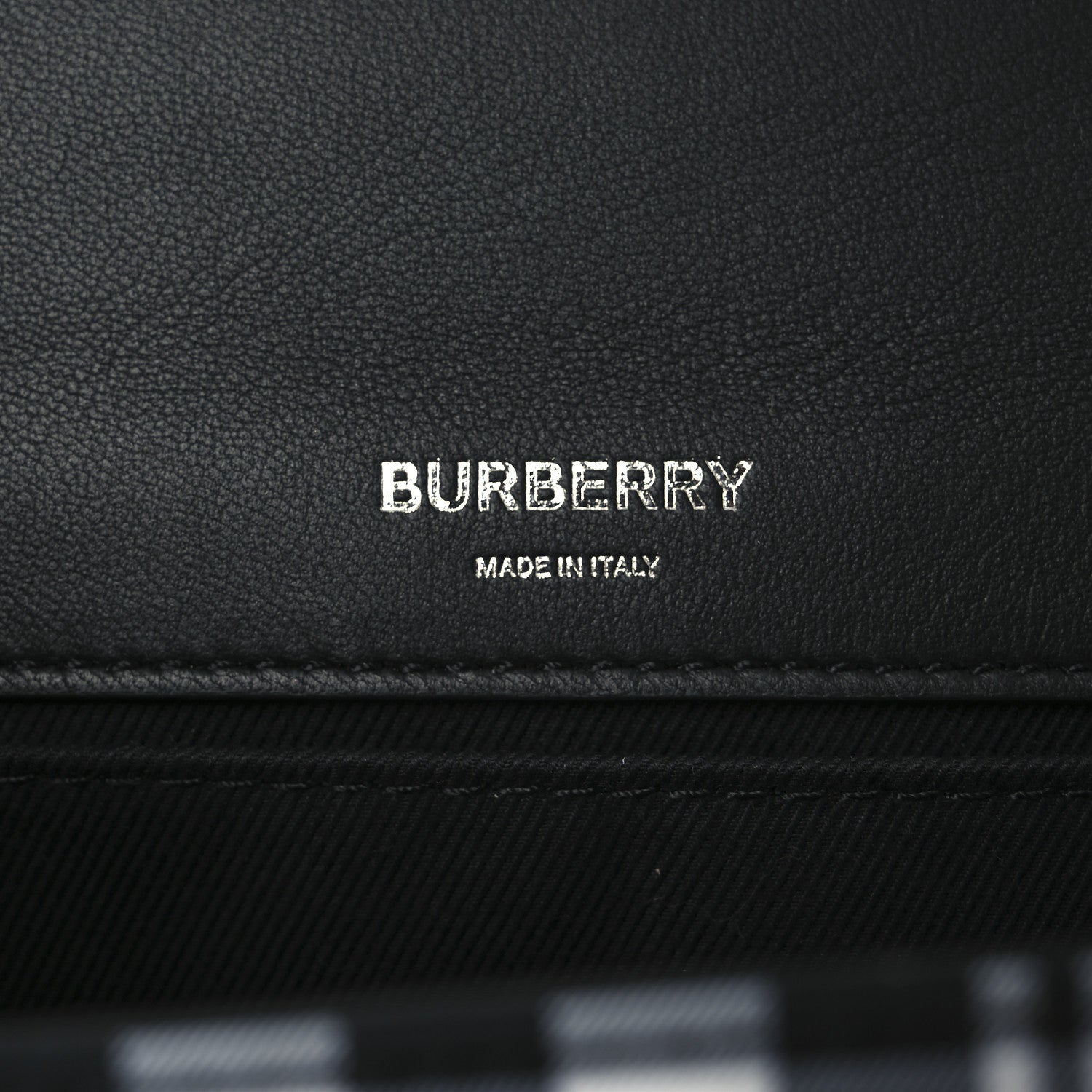 Burberry Nylon Check Small Lola Bag Black White 6 of 12