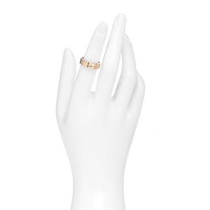 Hermes 18K Rose Gold Diamond PM Kelly Ring 50 5.5 2 of 5