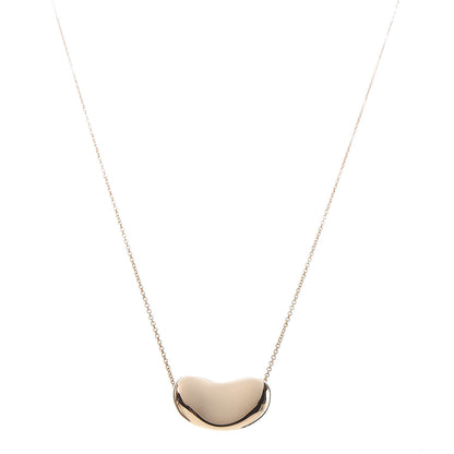 Tiffany 18K Yellow Gold 20mm Elsa Peretti Bean Pendant Necklace 1 of 7