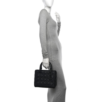 Christian Dior Ultra Matte Calfskin Cannage Medium Lady Dior Black 2 of 14