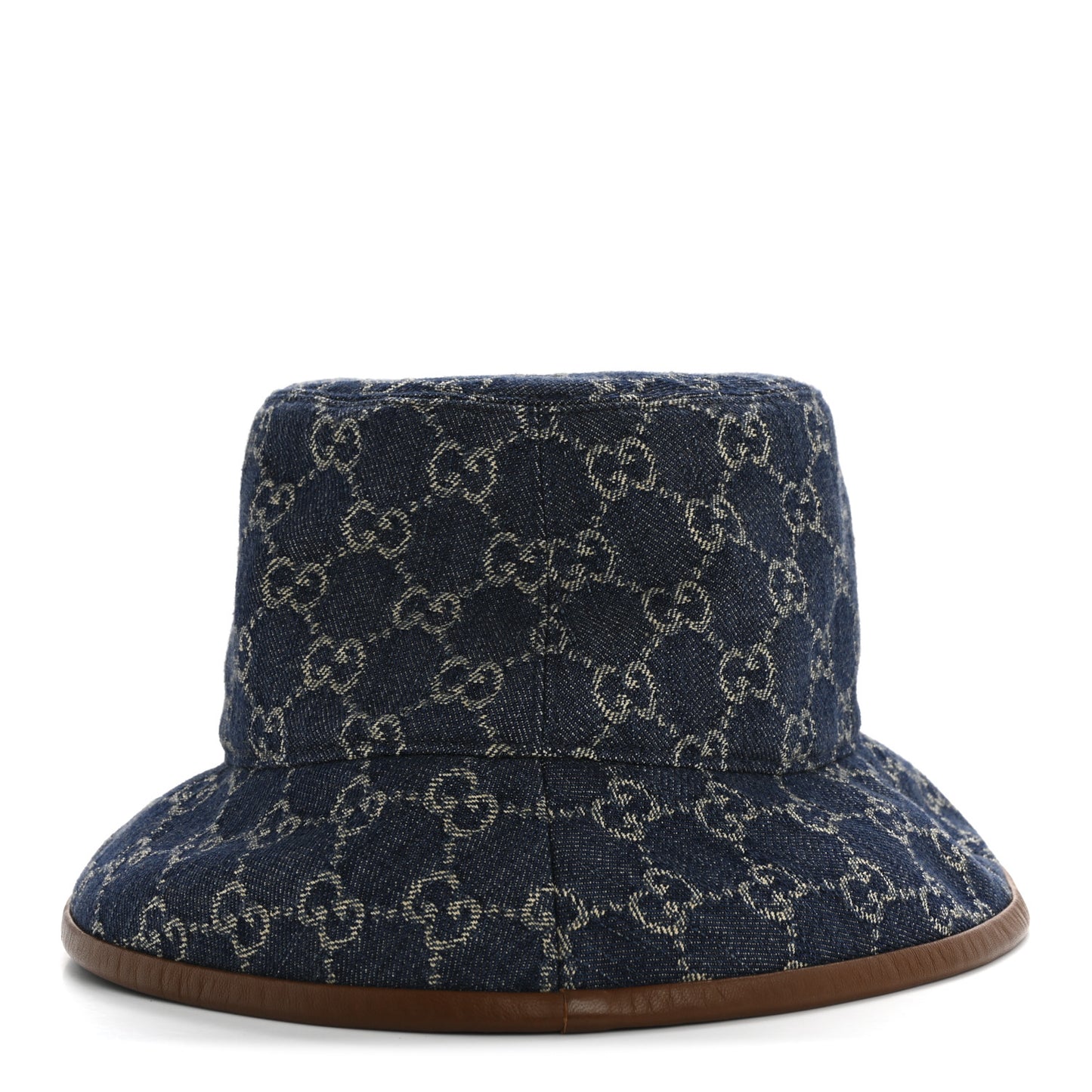 Washed Jacquard Denim Nappa GG Monogram Oscar Bucket Hat M Denim Cuir