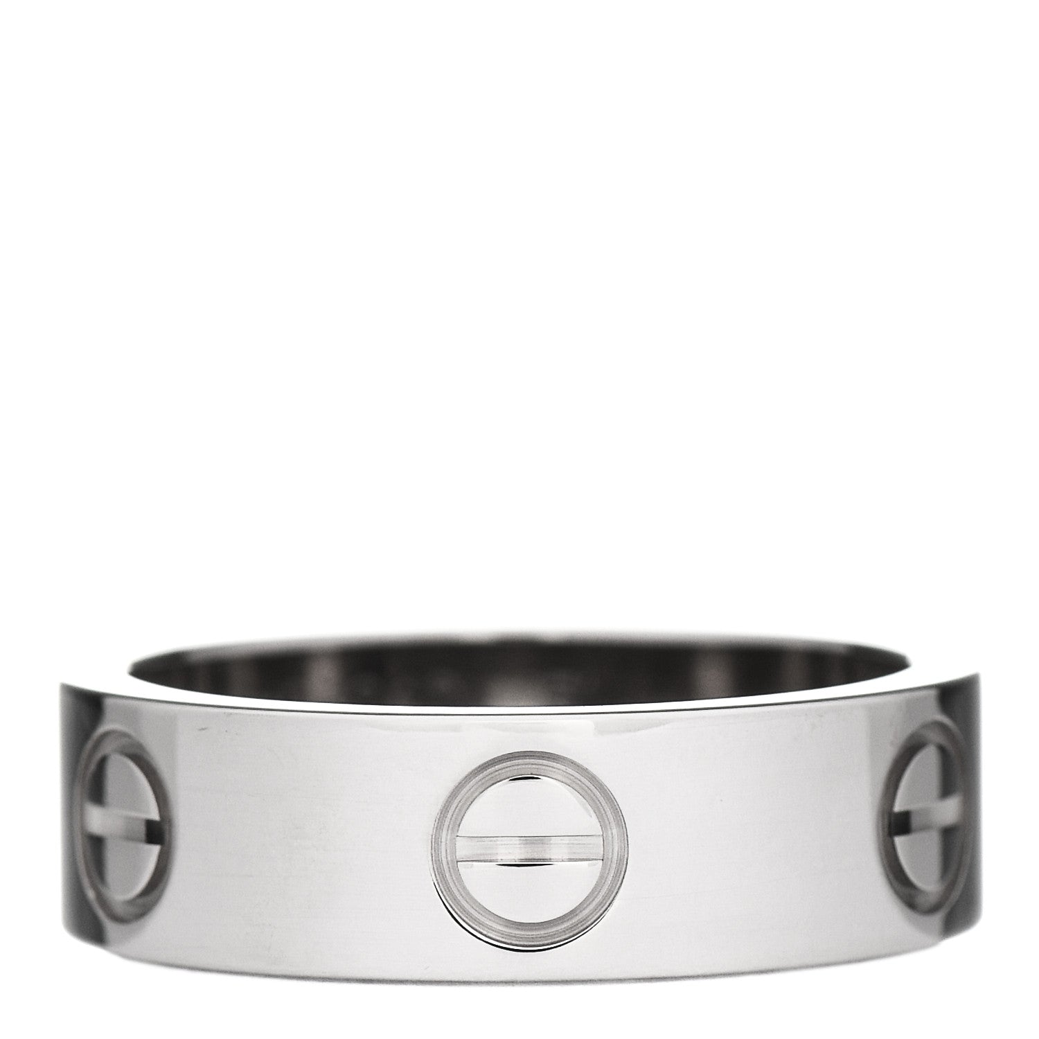 Cartier 18K White Gold 5.5mm LOVE Ring 51 5.75 1 of 5