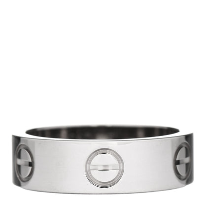 Cartier 18K White Gold 5.5mm LOVE Ring 51 5.75 1 of 5