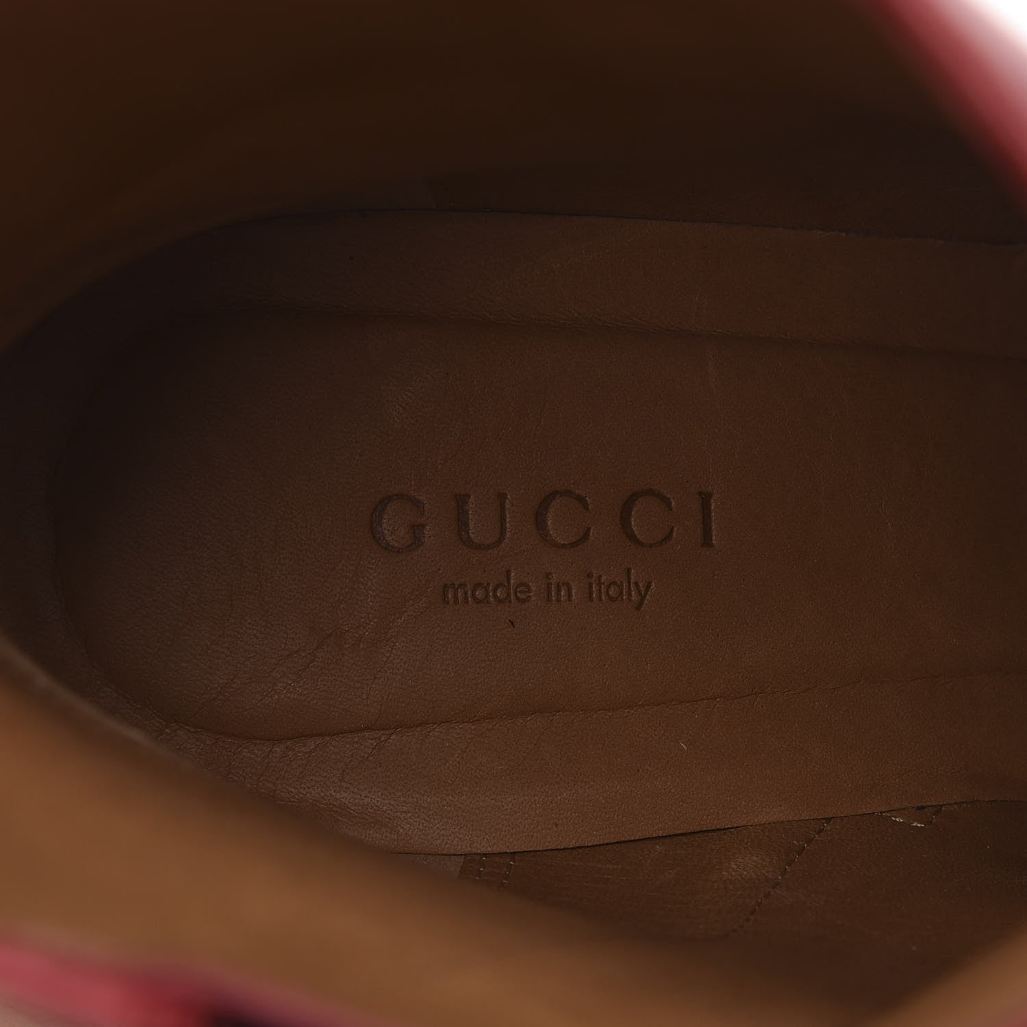 Gucci Calfskin Web Pearl Embellished Peyton Ankle Boots 37 Red 8 of 9