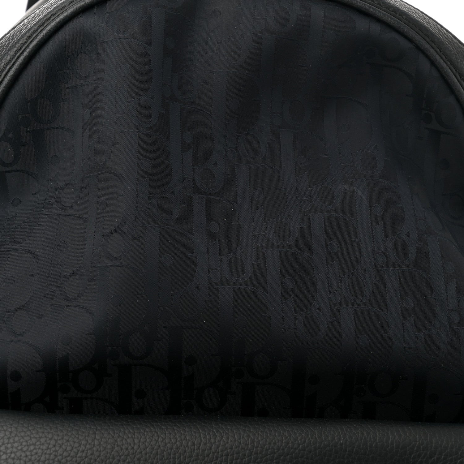 Christian Dior Grained Calfskin Nylon Oblique Explorer Backpack Black 8 of 14
