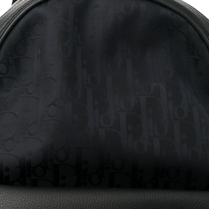 Christian Dior Grained Calfskin Nylon Oblique Explorer Backpack Black 8 of 14