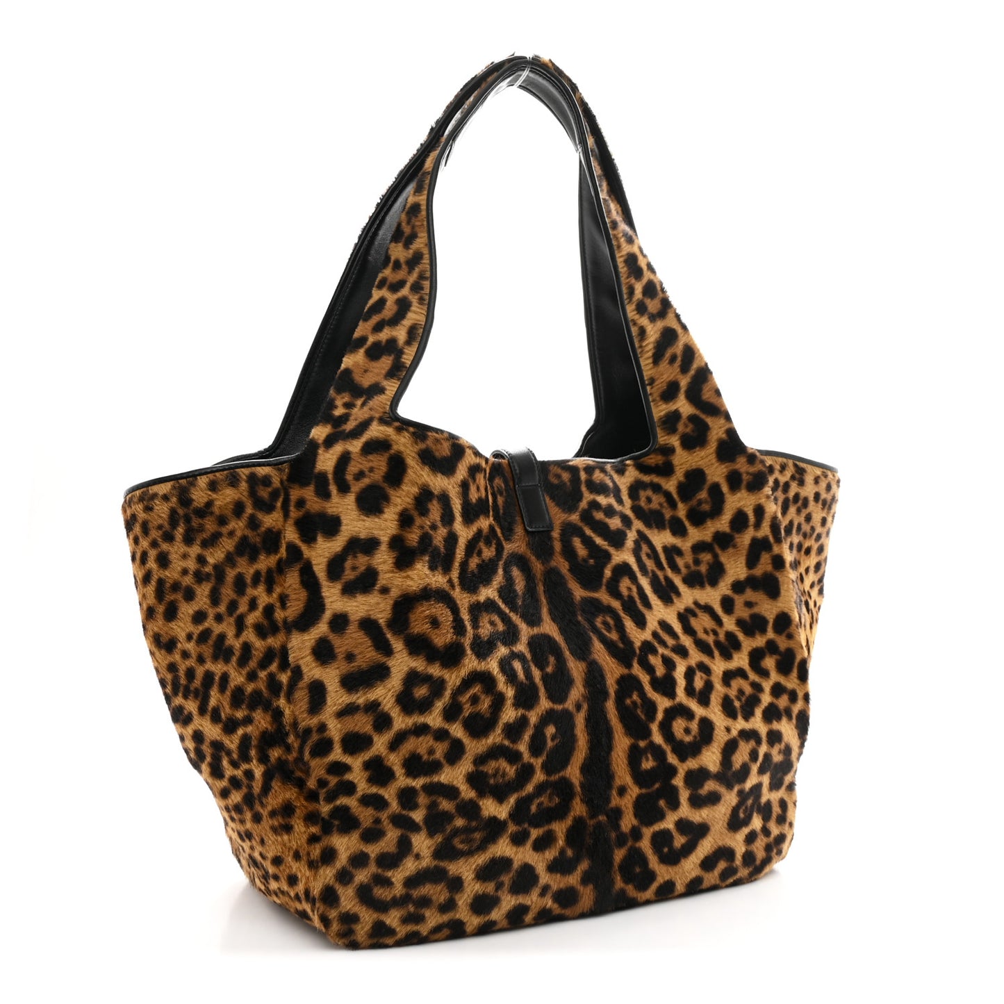Pony Hair Nappa Leopard Print Le 5 A 7 Bea Tote Earth Black