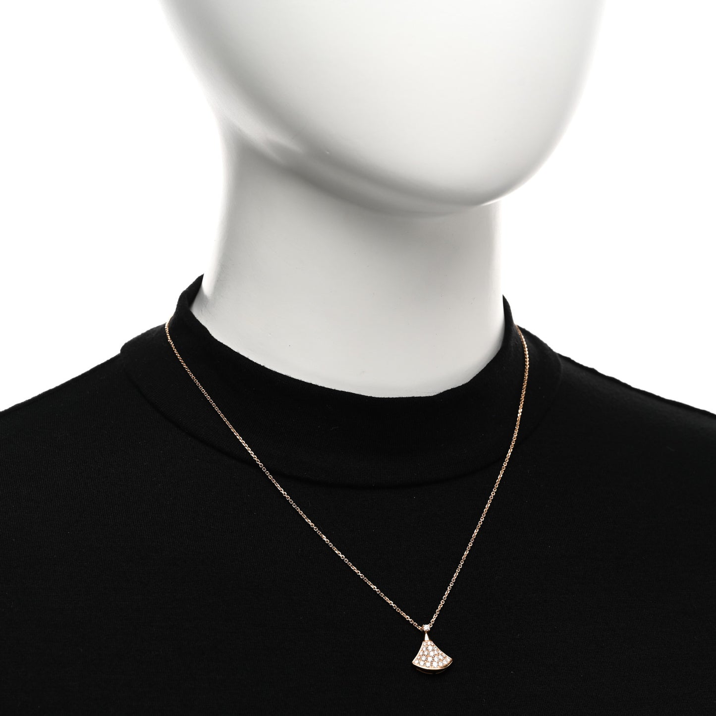 18K Rose Gold Diamond Divas' Dream Pave Pendant Necklace