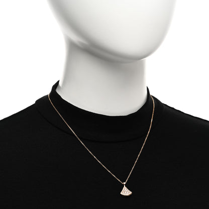 Bulgari 18K Rose Gold Diamond Divas' Dream Pave Pendant Necklace 2 of 5