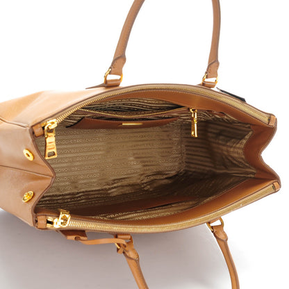 Prada Saffiano Lux Extra Large Galleria Double Zip Tote Caramel 5 of 9