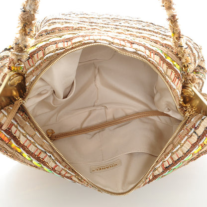 Chanel Tweed Hammock Hobo Beige 5 of 7