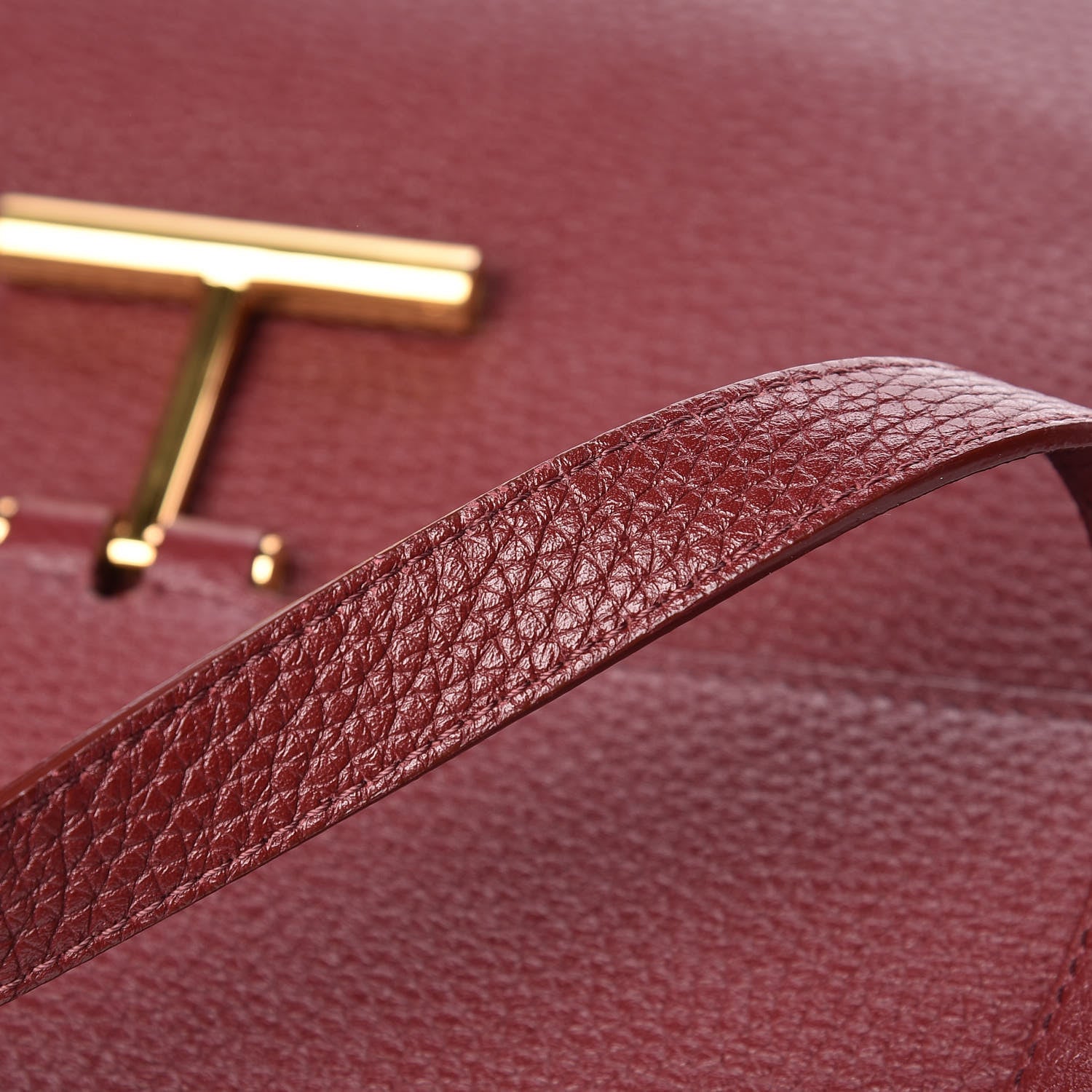 Tom Ford Calfskin Large T Clasp Tara Crossbody Bag Cabernet 13 of 13