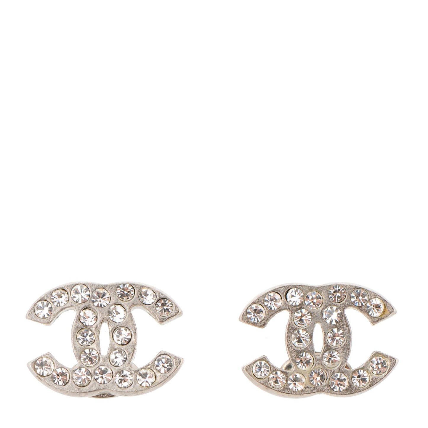 Crystal Timeless CC Earrings Silver