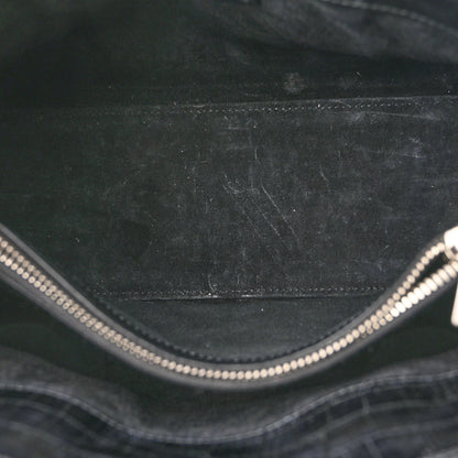 Saint Laurent Calfskin Crocodile Embossed Baby Supple Sac De Jour Black 5 of 10