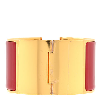 Hermes Enamel Clic Clac H Extra Wide Bracelet PM Rouge H 2 of 3