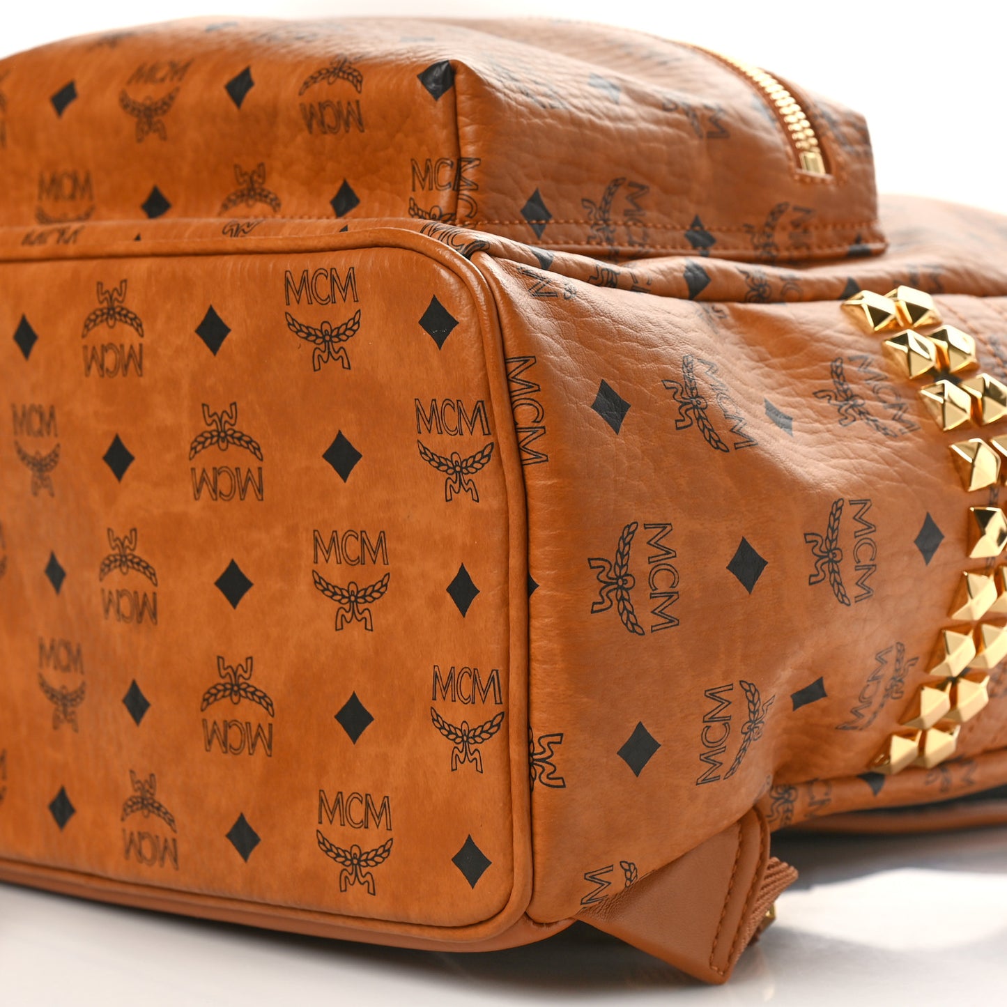 Visetos Medium Side Studs Stark Backpack Cognac