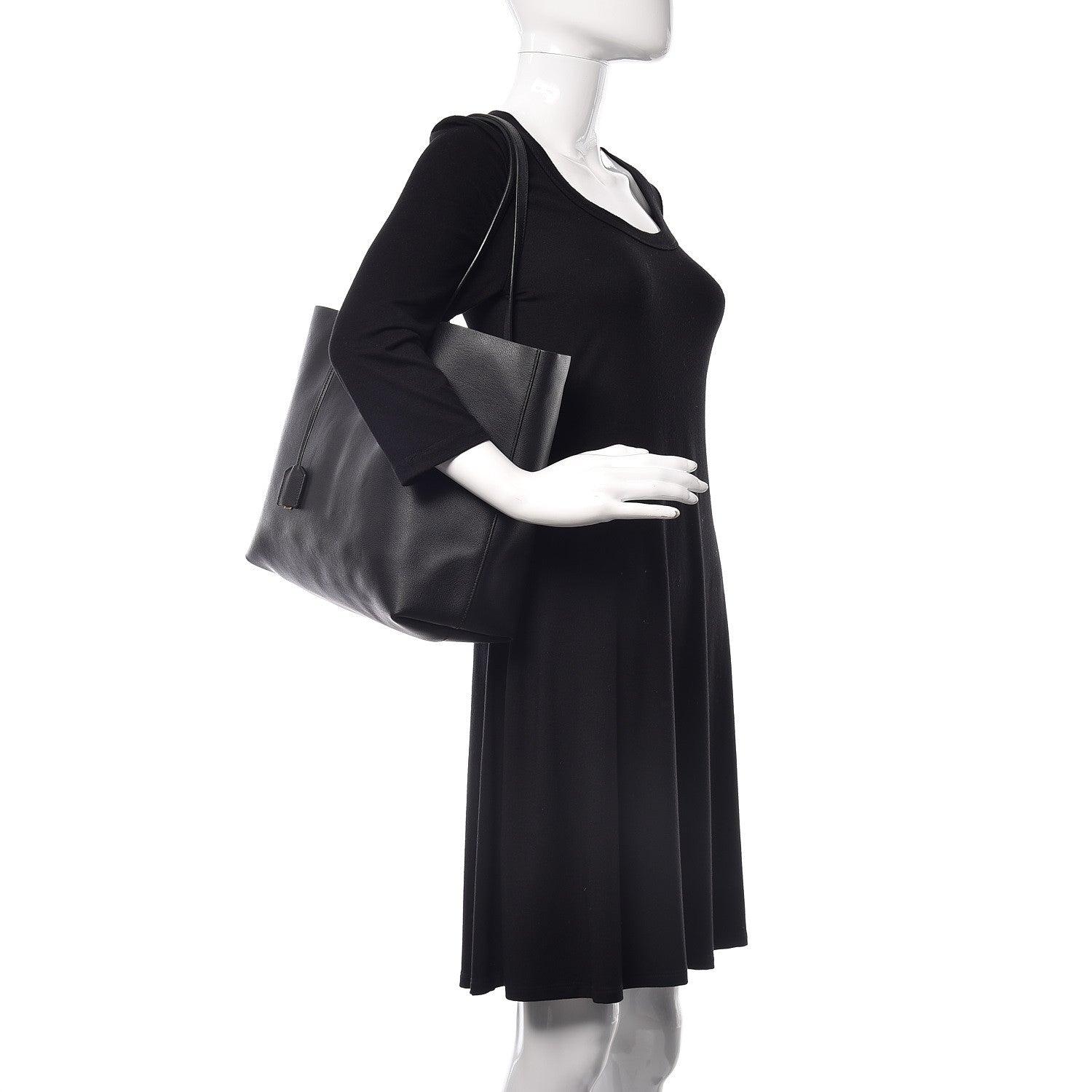 Saint Laurent Calfskin Large Shopping Tote Black 2 of 11