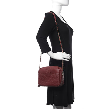 Chanel Caviar Quilted Medium Coco Tassel Camera Case Burgundy 2 of 10