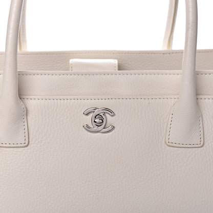 Chanel Calfskin Cerf Executive Shopper Tote White 12 of 18