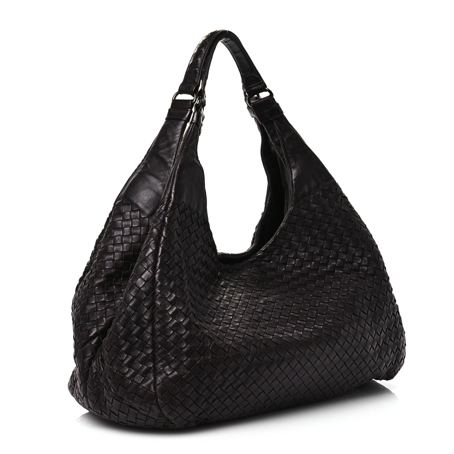 Bottega Veneta Nappa Intrecciato Large Campana Hobo Ebano 3 of 14