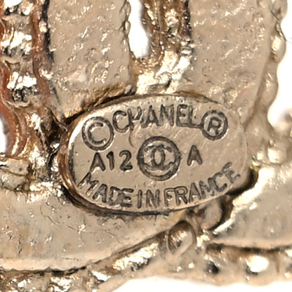 Chanel Pearl CC Earrings Light Gold 4 of 4