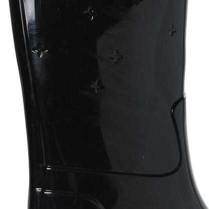 Louis Vuitton Rubber Embossed Monogram Drops High Rain Boots 36 Black 8 of 8