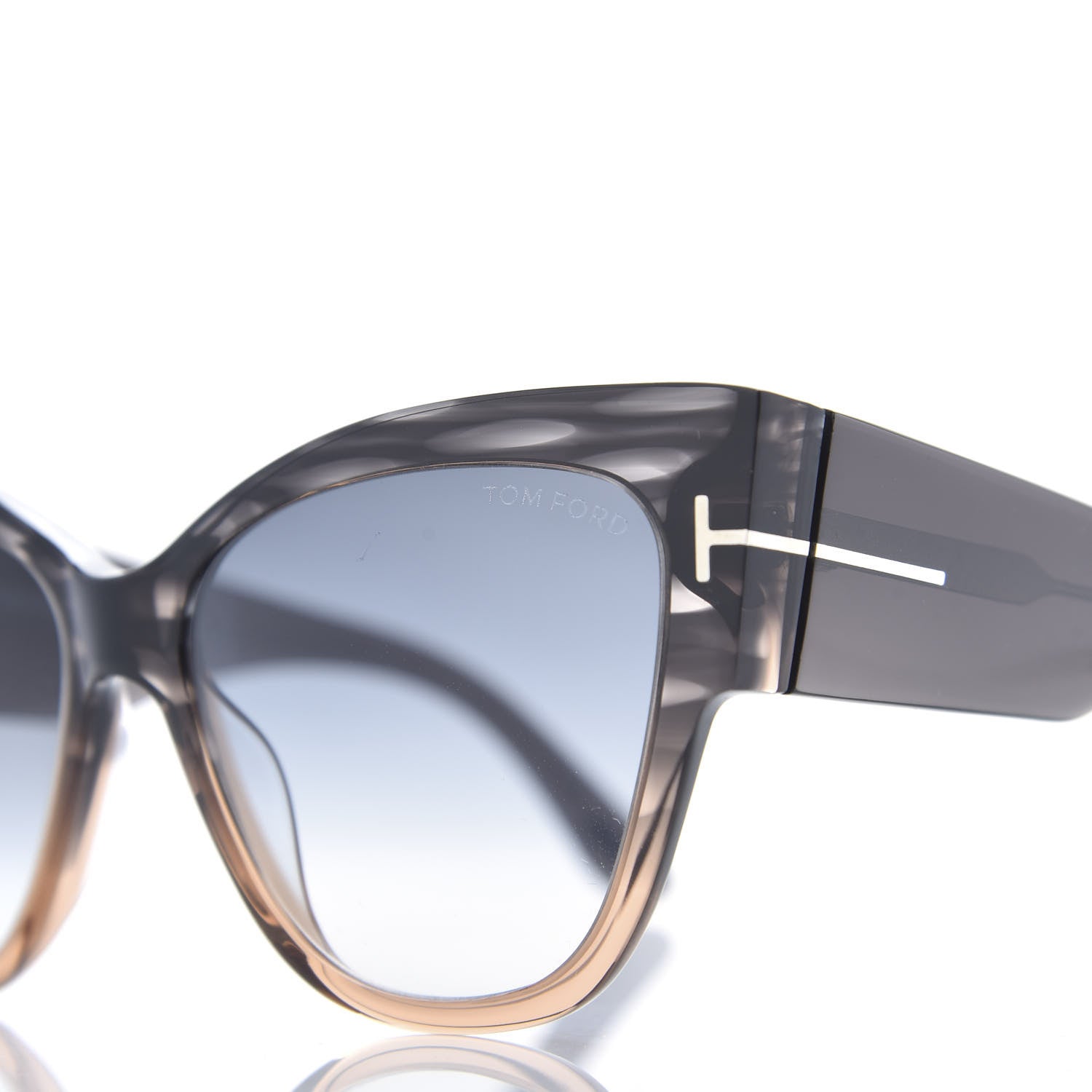 Tom Ford Anoushka Sunglasses TF371 Melange Grey Peach 7 of 8