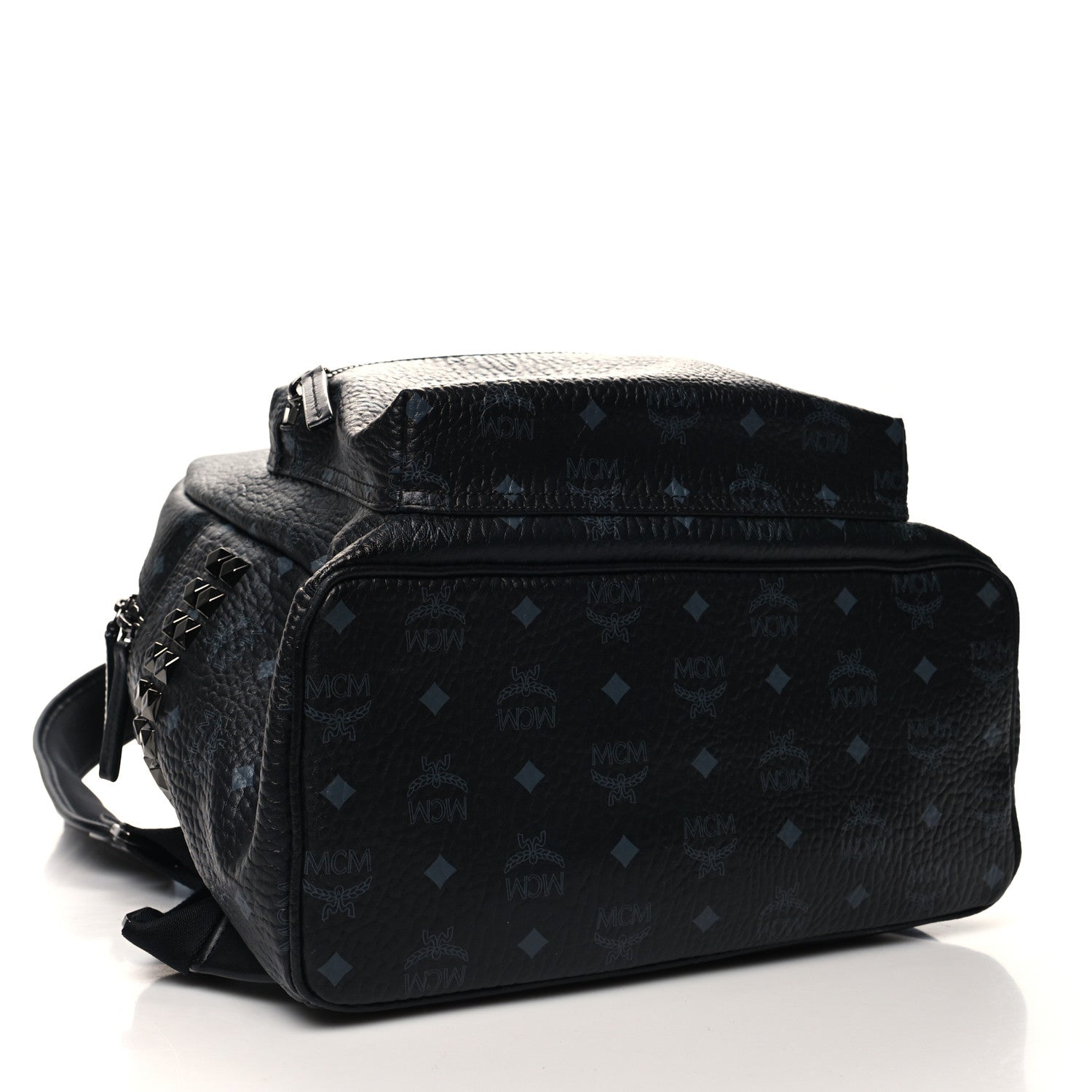 MCM Visetos Large Side Studs Stark Backpack Black 4 of 12