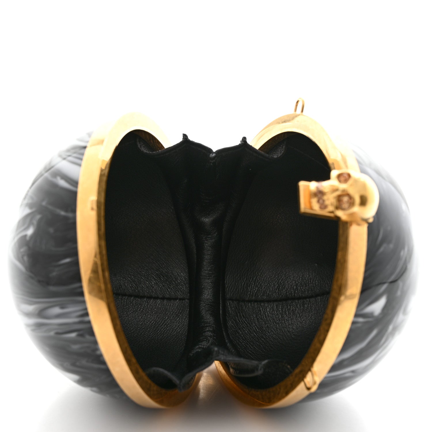Alexander McQueen Nappa Plexiglass Sphere Skull Clutch Smoked Black 5 of 10