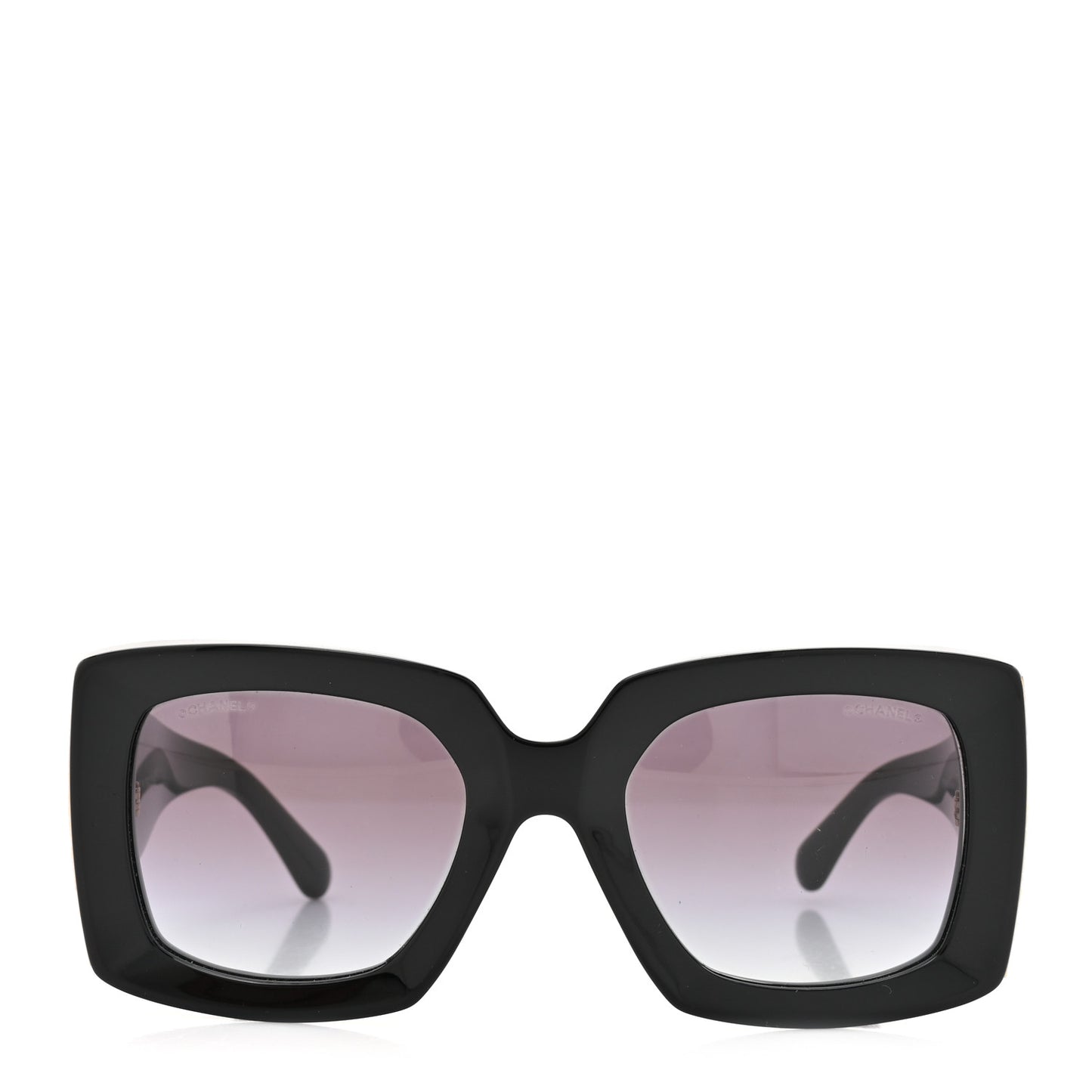 Acetate Rectangle Sunglasses 5435-A Black