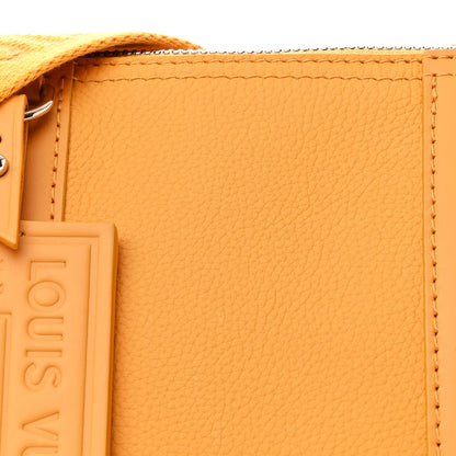 Louis Vuitton Grained Calfskin Aerogram City Keepall Safran Yellow 7 of 9