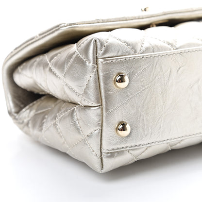 Chanel Metallic Aged Calfskin Quilted Mini Coco Handle Flap Gold 8 of 10