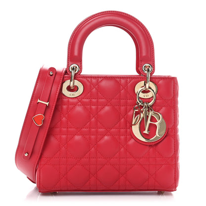 Christian Dior Lambskin Cannage Small My ABCDior Lady Dior Red 1 of 10