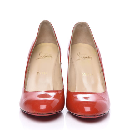 Christian Louboutin Patent Fifille 100 Pumps 39 Flamenco 2 of 9