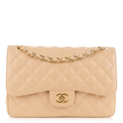 Chanel Caviar Quilted Jumbo Double Flap Beige Clair 1 of 8