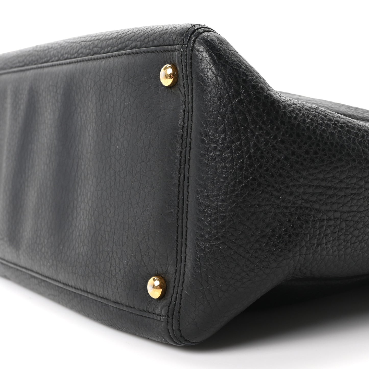 Calfskin Cerf Executive Shopper Tote Black