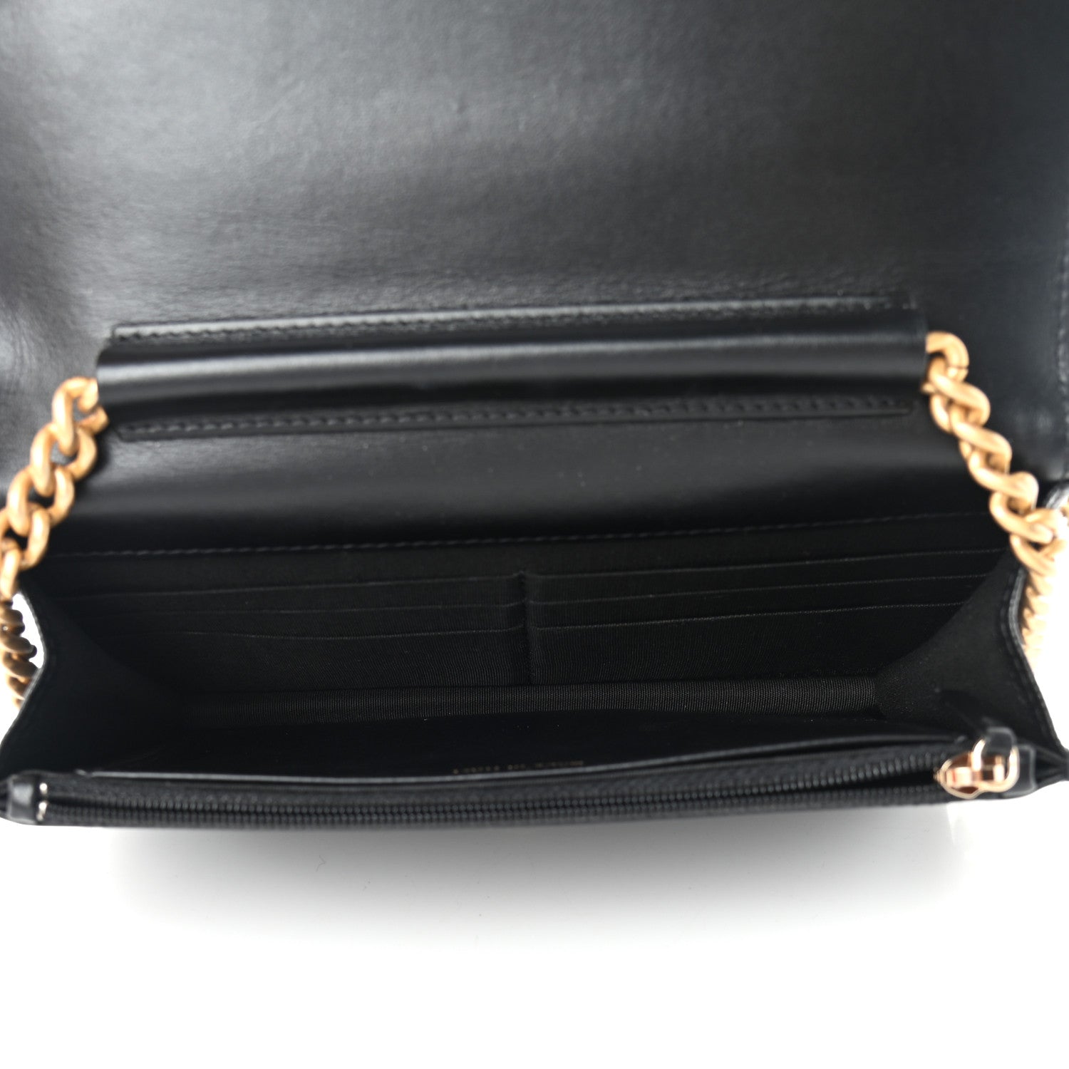 Chanel Caviar Quilted Boy Wallet On Chain WOC Black 4 of 11