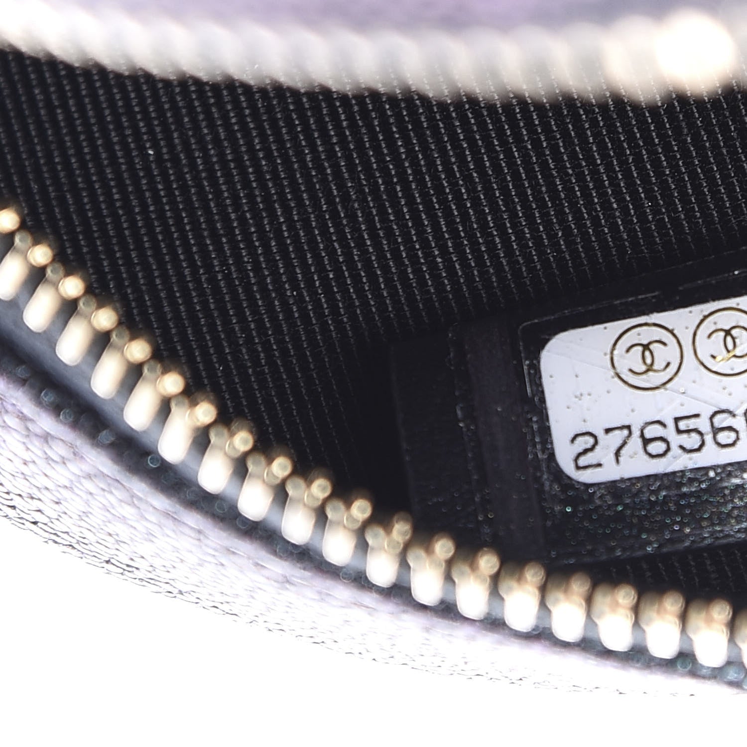 Chanel Iridescent Caviar Quilted Round Clutch With Chain Black 6 of 9