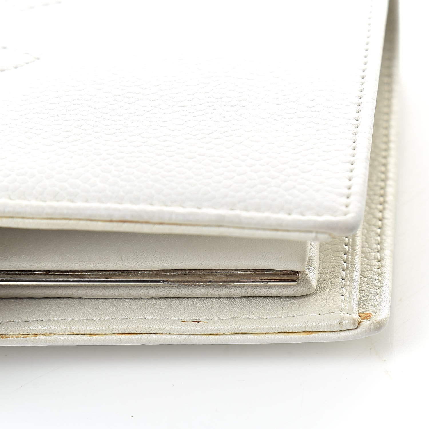 Chanel Caviar Timeless CC French Wallet White 12 of 14