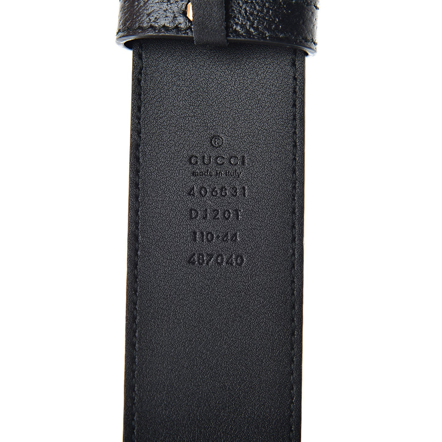 Textured Calfskin Double G 40mm Belt 110 44 Black