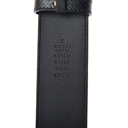 Gucci Textured Calfskin Double G 40mm Belt 110 44 Black 4 of 7