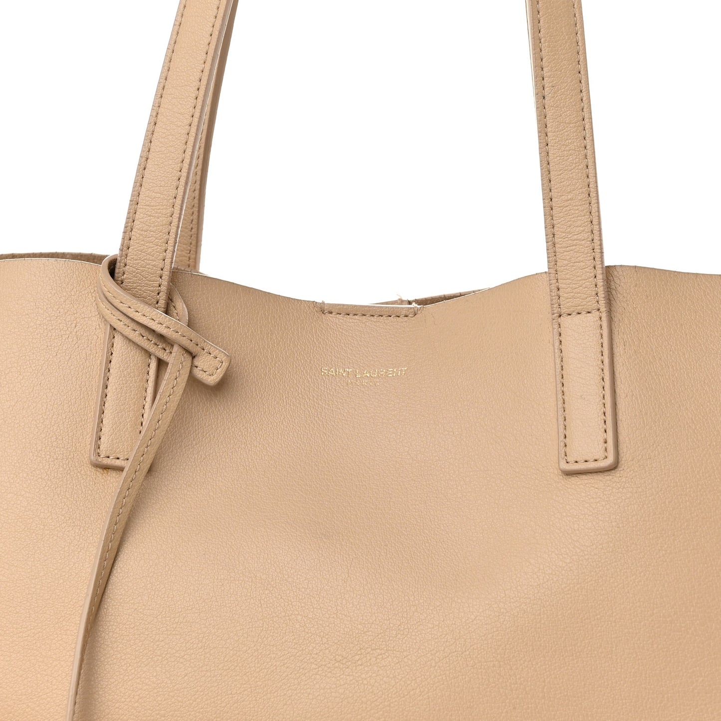 Calfskin Large Shopping Tote Dark Beige