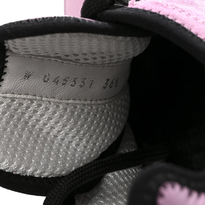 Chanel Suede Calfskin Nylon Grosgrain CC Sneakers 36.5 Dark Pink 9 of 10